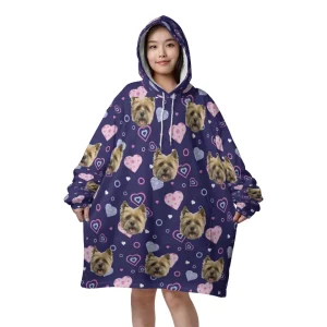 Custom Blanket Hoodie For Valentines Day