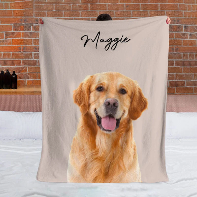 Custom Sherpa Photo Blanket with Your Cats - Image 2